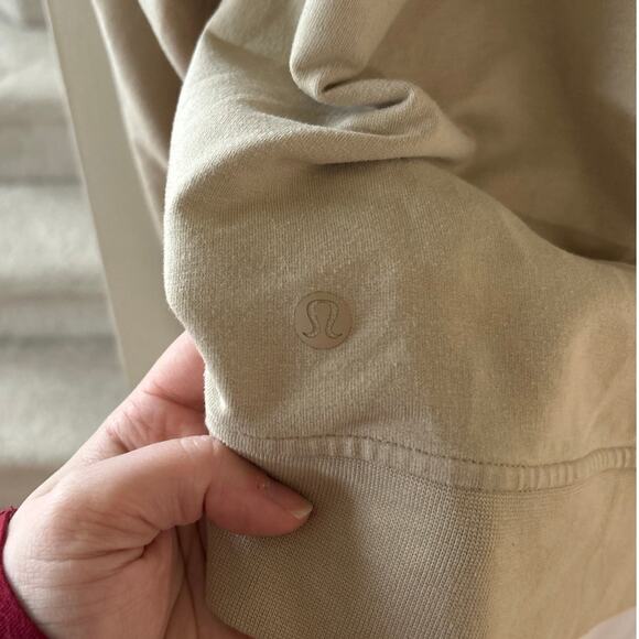 Lululemon City Sweat Pull Over Hoodie Khaki Tan Beige - Picture 4 of 5